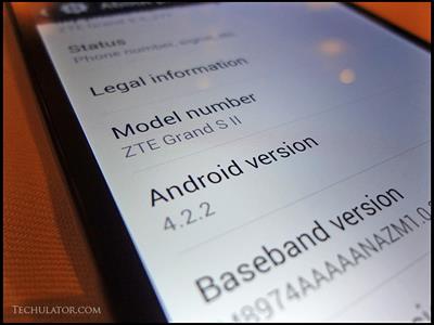 ZTE Grand SII Operating System